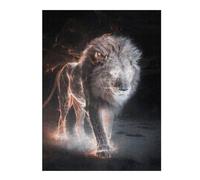 52x38cm/1000pcs Puzzles pour Adultes Radiant Lion Roar Casse-têtes pour Adultes, Jeu De Réflexion, Découpe De Précision, Difficile Et Stimulant 52x38cm/1000pcs