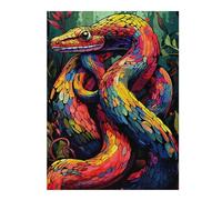 52x38cm/1000pcs Puzzles pour Adultes Rainbow Serpent in Forest Puzzle - Jeu Manuel - Décoration Murale - Cadeaux Uniques pour Anniversaire Et Noël 52x38cm/1000pcs