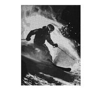 52x38cm/1000pcs Puzzles pour Adultes Ski Puzzle pour Adultes - Jeu De Réflexion - Défi Difficile Et Stimulant 52x38cm/1000pcs