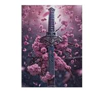 52x38cm/1000pcs Puzzles pour Adultes The Broken Katana Puzzles pour Adolescents Jeu Familial Course De Vitesse Manuelle Cadeaux Uniques pour Anniversaire Et Noël 52x38cm/1000pcs