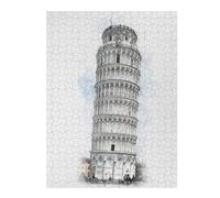52x38cm/1000pcs Puzzles pour Adultes The Leaning Tower of Pisa Puzzles pour Adolescents Jeux Relaxants Anti-Stress Difficiles Et Stimulants 52x38cm/1000pcs