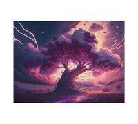 52x38cm/1000pcs Puzzles pour Adultes Thunderstorm with Lightning Strikes Puzzles pour Adultes, Jouet, Décoration Murale, Interaction Parent-Enfant 52x38cm/1000pcs