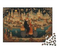 52x38cm/1000pcs Scènes de Cyclistes flânant sur des Routes sinueuses Jigsaw Puzzles À Faire Soi-même pour Adultes