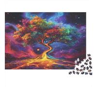 52x38cm/1000pcs The Arbre de Vie,A Kaleidoscope of Rotating Galaxies Puzzle Jouet en Bois Cadeau Unique Décoration Intérieure Jeu Éducatif Challenge Toy