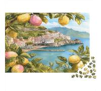 52x38cm/1000pcs Villes de la côte amalfitaine Jigsaw Citron Puzzles À Faire Soi-même pour Adultes