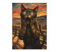 52x38cm/1000pcsPuzzles pour Adolescents Cat Scream Puzzles pour Adultes - Jeu De Réflexion - Décoration Intérieure - Difficile Et Stimulant 52x38cm/1000pcs