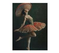 52x38cm/1000pcsPuzzles pour Adolescents Mushroom Ballerina Puzzles pour Adultes - Jeu De Réflexion - Décoration Intérieure - Difficile Et Stimulant 52x38cm/1000pcs
