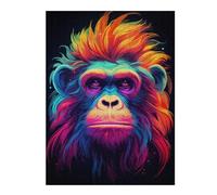 52x38cm/1000pcsPuzzles pour Adolescents Neon Ape Puzzles pour Adultes - Jeu De Réflexion - Décoration Intérieure - Difficile Et Stimulant 52x38cm/1000pcs