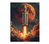 52x38cm/1000pcsPuzzles pour Adolescents Rocket Launch to Mars Puzzle pour Adultes - Jeu De Réflexion - Anti-Stress - Stimule Le Cerveau