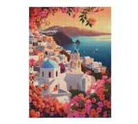 52x38cm/1000pcsPuzzles pour Adolescents Sunset in Santorini Puzzle pour Adultes - Jeu Manuel - Décoration Parfaite - Difficile Et Stimulant 52x38cm/1000pcs