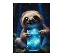 52x38cm/1000pcsPuzzles pour Adultes Cute Sloth Luminous Glow Puzzles pour Adultes À Monter Soi-même - Jouets De Précision - Cadeaux Uniques pour Un Anniversaire Ou Noël 52x38cm/1000pcs