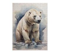 52x38cm/1000pcsPuzzles pour Adultes Watercolor Polar Bear Art Puzzles pour Adultes À Monter Soi-même - Jouets De Précision - Cadeaux Uniques pour Un Anniversaire Ou Noël 52x38cm/1000pcs