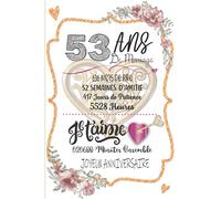 53 Ans De Mariage: Cadeau de mariage pour les couples les hommes, femmes et filles 100 pages finition mate 6x9 pouces