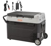 VEVOR Glacière Électrique Portable de 53 L Réfrigérateur de Voiture Portable 12/24 V CC 100-240 V CA Frigo Voiture Double Zone 0,6 kW.h -20 °C à 10 °C Réglable Congélateur pour Camion Bateau Camping