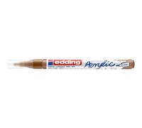 Edding 5300 Marqueur acrylique fin - noisette - 1 feutre acrylique imperméable - pointe ronde fine 1-2 mm- peinture acrylique pour peindre sur la toile, le papier kraft, le bois et la pierre