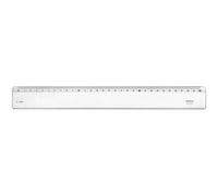 Minerva Règle 30 cm – 1 biseau – Transparent, qualité optique