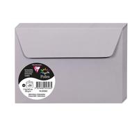 Clairefontaine Enveloppes C6 Gris Koala 120 g Auto-adhésives Lot 20 11,4x16,2 cm Papier lisse Pollen