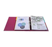 Exacompta Classeur à levier Prem'Touch A4 maxi Dos 80 mm int. et ext. polypropylène Fuchsia