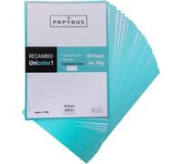 53392226. Recharges 100 Feuilles A4, Quadrillées 5 X 5, Bande De Couleur Vert Mint, Paperclas90g, Papyrus - Unicolor 1[Z287]