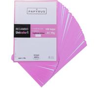 53392253 Pièces De Rechange 100 Feuilles A4, Grille 5 X 5, Bande Rose Clair, Paperclas90g, Papyrus - Unicolor 1[Z675]