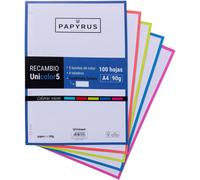 53392399. Papyrus Recharge De 100 Feuilles A4, 5 Bandes De Couleurs Vives, Quadrillage 5 X 5, 90 G, Unicolor 5[Z446]