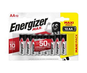 [53542662505] Energizer Blister de 12 Piles alcalines AA 1.5 V Max