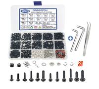 535PCS RC VIS KIT REPARATION OUTIL ASSORTIMENT SET M3 M4 Vis hexadeciques Fixations de quincaillerie d'ecrou avec cle pour Traxxas Redcat axial H
