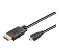 [53781] Goobay Câble HDMI™ A Haute Vitesse vers MicroD-HDMI™ 4K @ 60 Hz 1m Noir