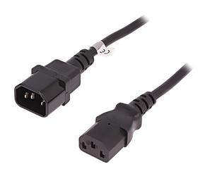53897 Câble 3x0,75mm² IEC C13 femelle, IEC C14 mâle 1,8m 10A QOLTEC
