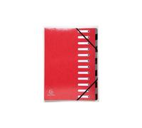 [53925E] Exacompta Trieur Harmonika 12 compartiments Iderama rouge