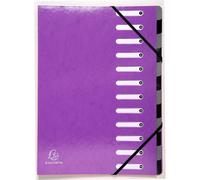 [53926E] Exacompta Trieur Harmonika A4 12 Compartiment Iderama violet
