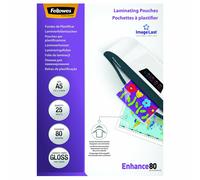 [5396003] Fellowes paquet de 25 Pochette à plastifier, A5, brillante, 160 mic...