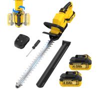 53CM Taille Haie Batterie avec 2 Batteries 4.0Ah & Poignée Pivotante à 180° | DiamèTre De Coupe 16 mm, Verrouillage de sécurité, 21V Coupe Haie Batterie sans Fil, pour Jardin, Haies et Arbustes