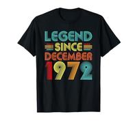 53rd Birthday Idea Legend Since December 1972 53 Years Old T-Shirt