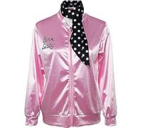 53s Grease Danny Rose Dames Veste De Satin Veste Costume avec Foulard Halloween Costume-L