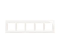Simon 54 Nature Cadre Cinq Fois Verre Perle Blanche DRN5/70