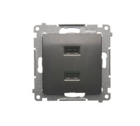 Chargeur 2x USB 2,1 A 5V DC 230V Simon54 DC2USB.01/48