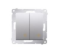 54 MODULE ARGENT MAT CONNECTEUR CROISÉ 2X PREMIUM 54 DW7/2.01/43