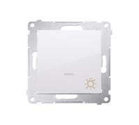 Kontakt-Simon DS1L.01/11 Interrupteur électrique Pushbutton Switch Blanc - Accessoire Couteau électrique (Pushbutton Switch, Blanc, en Plastique, IP20, IP44, 250 V, 10 A)