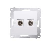 54 MODULE BLANC SOCLE 2X TV TYPE F PREMIUM 54 DASF2.01/11