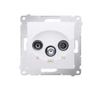 Kontakt-Simon DASP.01/11 Prise de courant en plastique IP20 Blanc 75 mm 41 mm 75 mm