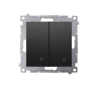 54 MODULE NOIR MAT CONNECTEUR CROISÉ 2X PREMIUM 54 DW7/2.01/49