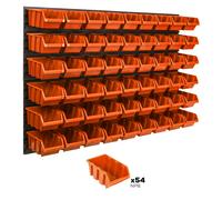 54 pcs. Boîtes, Étagère murale pour système de rangement 115 x 78cm Porte-outils