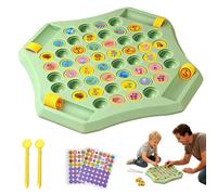 54 PCS Flip Chess Memory Game, Animal Flip Match Board Games Engaging Double Cartoon Memory Game for Interactive Father-Son (Animals)