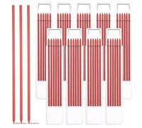 54 Pcs Mine Crayon Chantier, 2,8 mm Recharges de Mine de Crayon de Chantier, Recharges interchangeables pour crayons à graphite, construction et de travail du bois (rouge)