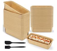 54 PCS Moule Mini Cake Papier Moule a Cake Jetable Rectangulaire pour Air Fryer Plat Cakes Papier Antiadhésif Paper M