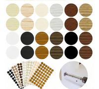 54 pièces/feuille Autocollants décoratifs en PVC de 21 mm, autocollants de cache-vis de meubles, décorations de réparation de meubles et d'armoires 108,109,106,105,102,103,002,101,010,110,106-5 pièces