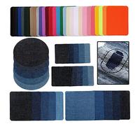 54 pièces Patch thermocollant Appliques de Jeans à Coudre sur kit de Couture pour Enfants Adultes, Tissu Patchs Denim Patchs thermocollants Pantalon pour Pantalons de DIY Bricolage Sac vêtements Jean