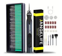 54 pièces Stylo électrique micro-meuleuse rechargeable USB, 3 vitesses réglables, convient pour le meulage, le polissage, le perçage, la gravure, outils artisanaux DIY Alliage d'aluminium