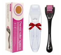 540 Derma Roller en titane pour soins de la peau pour le visage, les rides, la perte de cheveux, les vergetures, la repousse des cheveux, micro-aiguilles professionnelles avec étui (1,5 mm)